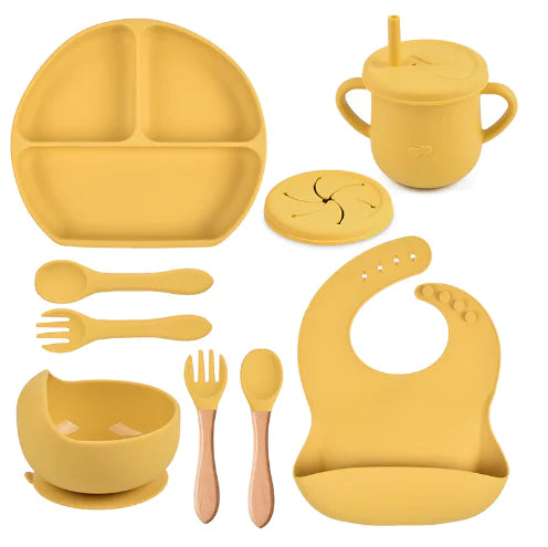 5Pcs/Set Silicone Children Tableware