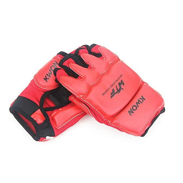 New Leather Half Finger Kids Children Karate Boxing Gloves