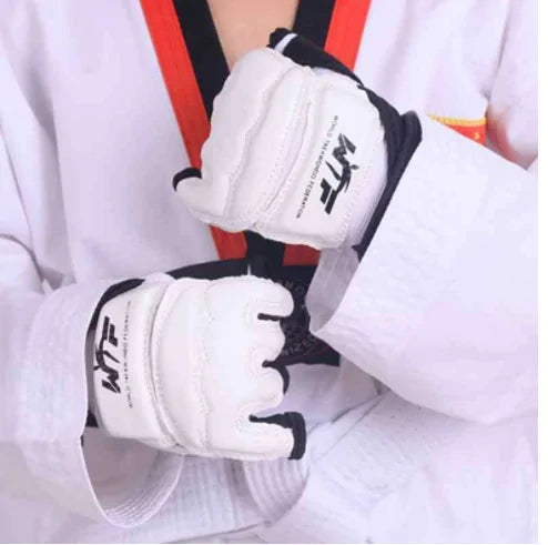 New Leather Half Finger Kids Children Karate Boxing Gloves