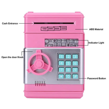 Electronic Piggy Bank ATM Mini Money Box Safety Password Chewing Coin Cash Deposit Machine Christmas Gift for Children Kids