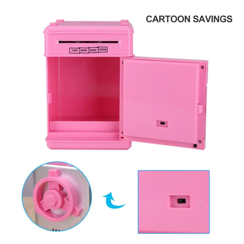 Electronic Piggy Bank ATM Mini Money Box Safety Password Chewing Coin Cash Deposit Machine Christmas Gift for Children Kids