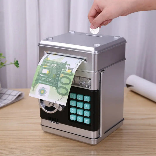 Electronic Piggy Bank ATM Mini Money Box Safety Password Chewing Coin Cash Deposit Machine Christmas Gift for Children Kids